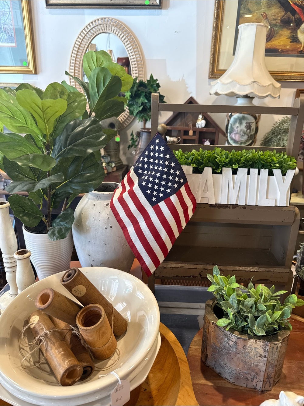 Small Decorative American Flag - Red, White & Blue